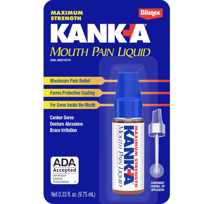 美国代购Kank-A Mouth Liquid, Maximum Strength, 0.33 Fl Oz