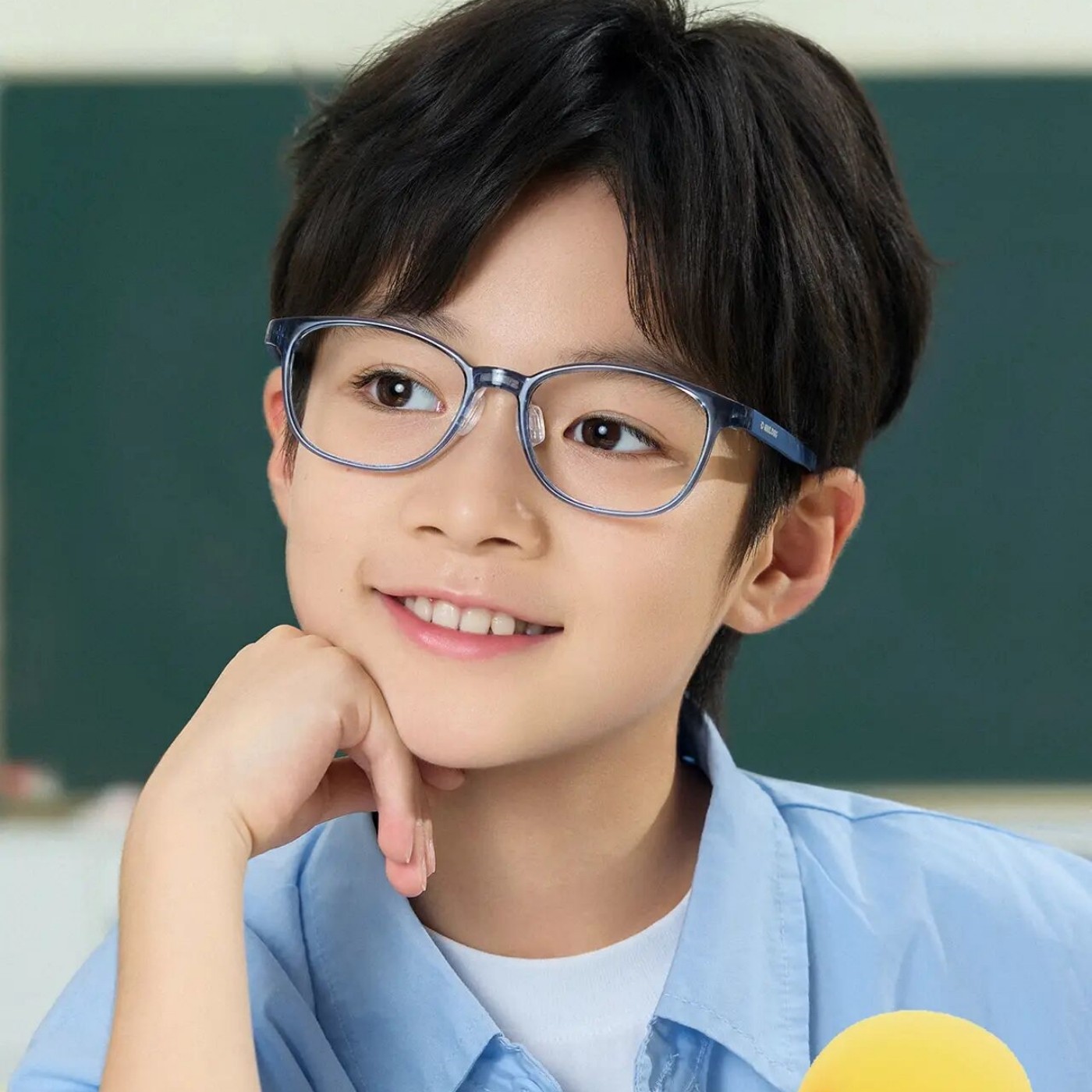 千树儿童近视眼镜架男女孩超轻方框黑色7-9岁配离焦片防蓝光2820