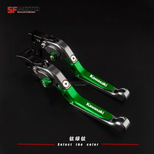 川崎忍者400改装NINJA400 ZX-4RR改装Z900 Z400改装折叠牛角配件