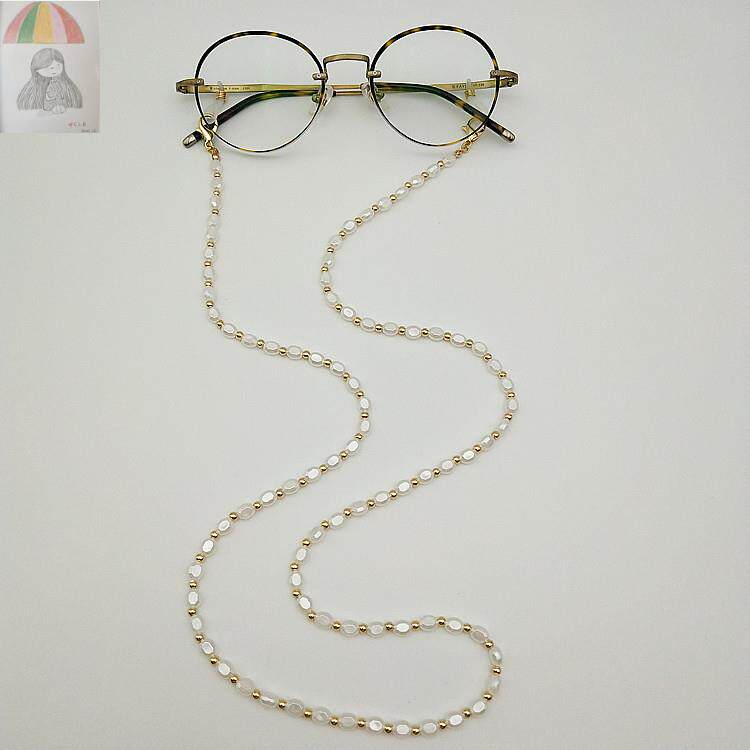 GLASSES ANTI-CHAIN HALTERNECK EARPHONE CHAIN LANYARD MASK ANTI-DROP CHAIN DECORATION NECKLACE PEARL BEADING FASHION AND LIGHTNESS