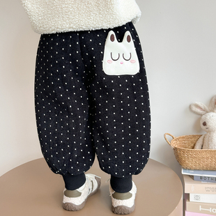 冬款 2025新款 女宝宝休闲长裤 小童儿童冬装 女童加绒裤 卫裤 子秋冬季