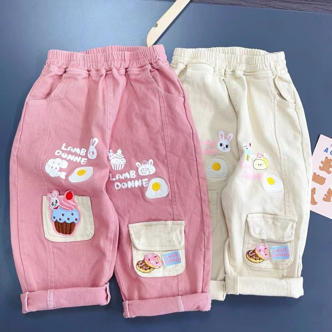 女童裤子2025新款儿童春装长裤