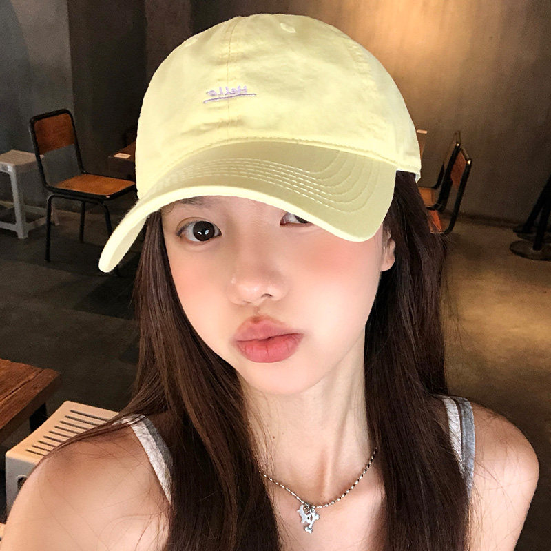 韩系黄色字母棒球帽女夏2026新款