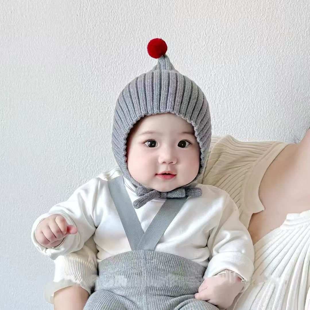 小婴儿帽子秋冬季可爱精灵