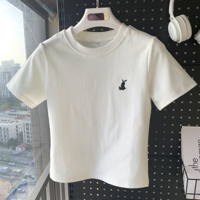 韩版气质小个子修身短款上衣