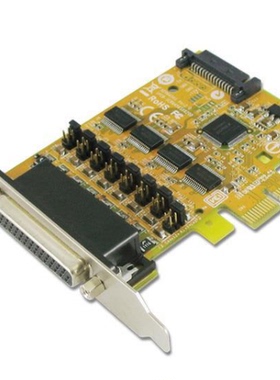 半高SUNIX SER6456S 4口RS-232串口卡(SATA供电)支持5V 12V供电