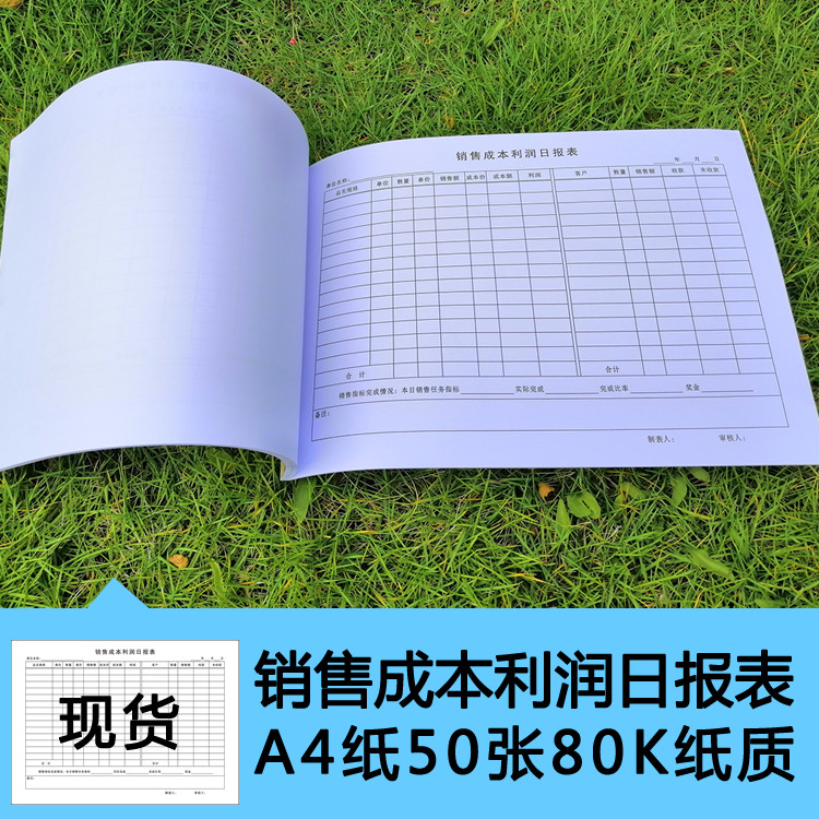 销售日报表销售客户日成本利润