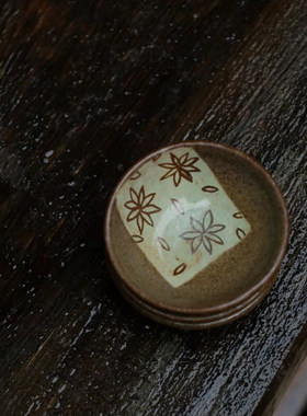 器茶具粗陶手绘手工杯特价杯.知秋