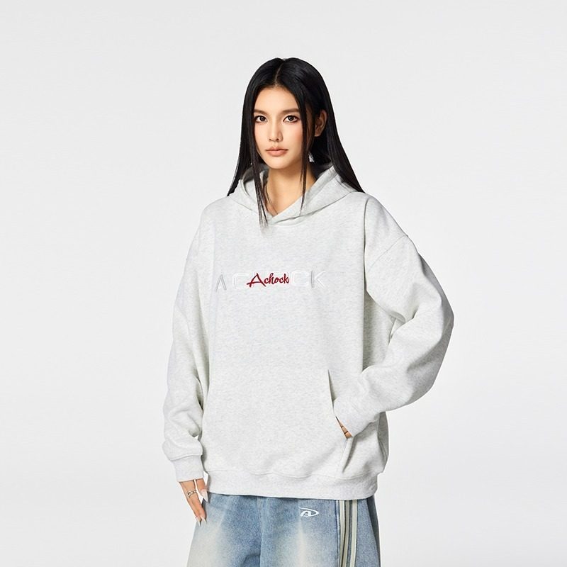 国潮牌中式花卉刺绣连帽卫衣男女秋冬2024新款美式高街小众设计