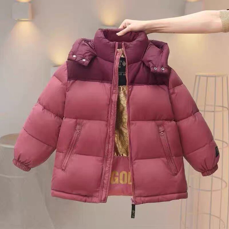 1328哈哈家 特价福利 女童冬季新款洋气韩版时髦百搭黑金羽绒服