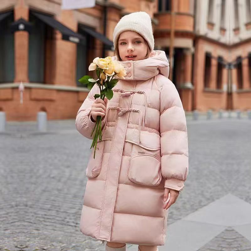 659哈哈家 女童冬季新款洋气韩版百搭时髦休闲加厚保暖羽绒服外套