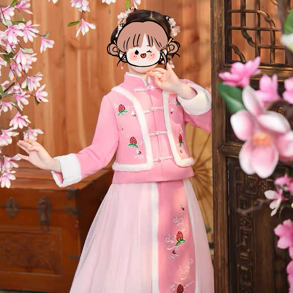 541哈哈家 特价 女童冬季新款洋气古风加厚保暖汉服套装,童装/婴儿装/亲子装,汉服,淘宝优惠券,粉丝福利购,淘宝优惠卷