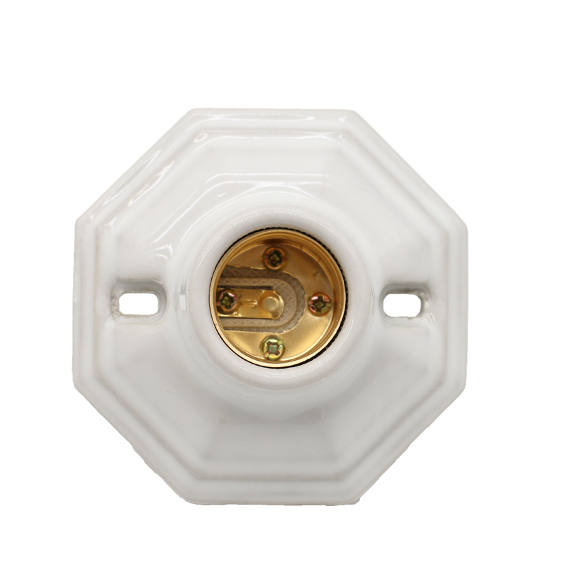 耐高温全陶瓷灯座取暖器加热箱专用灯头E27螺口全铜芯爬虫灯口