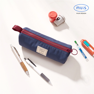 MUIS目意思简约ins风尼龙纯色大容量初中高中男女学生笔袋文具袋