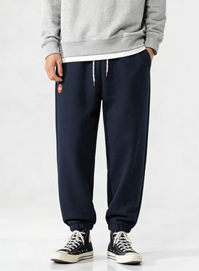 重磅450G加绒加厚大码卫裤男女抽绳休闲运动裤高级隐藏拉链口袋潮