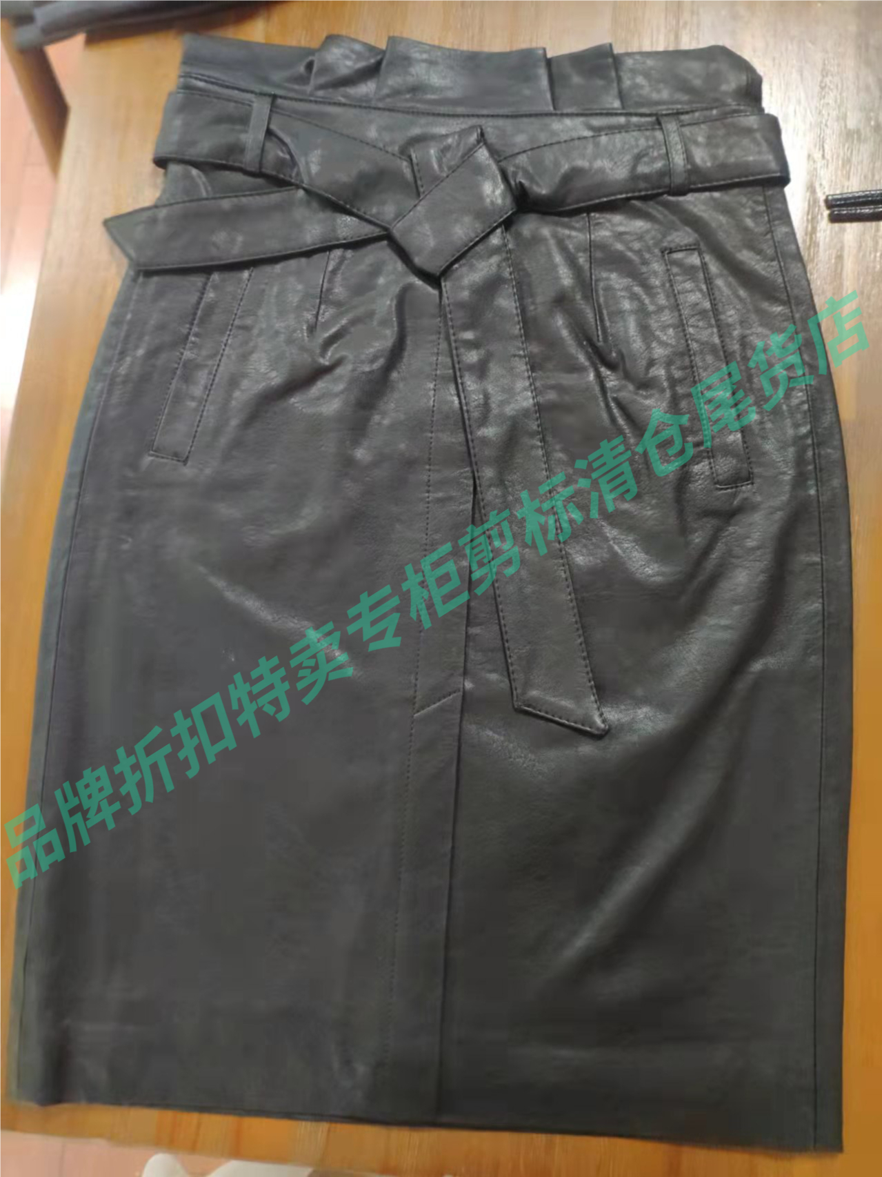 OXXLY春夏百搭a字高腰包臀PU半身裙