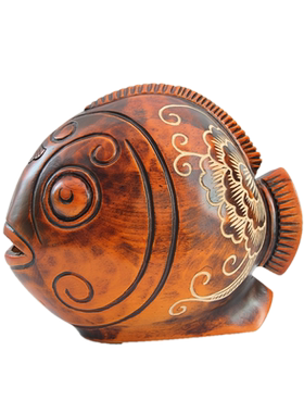 美木传奇摆件富贵鱼大号存钱罐