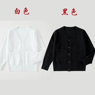 护士毛衣外套黑色开衫女加绒厚保暖外穿秋冬季白色医院值班工作服
