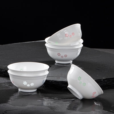 玲珑高白瓷中式玲珑碗