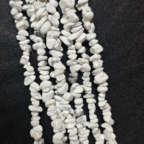 天然白松石打孔串珠 白色黑条纹珠子 DIY手工手链串珠 设计用珠