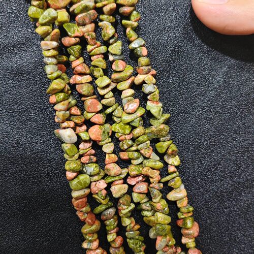 天然花绿宝石有孔串珠 粉色绿色相间DIY手工饰品 手链项链用珠