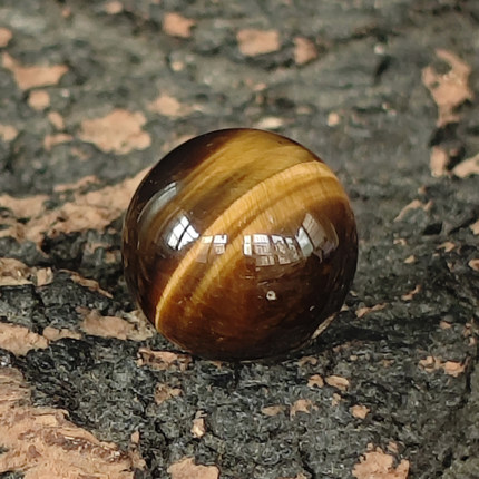 【新手入门限购5颗以内】天然黄虎眼散珠子 10mm 表面有矿坑冰裂