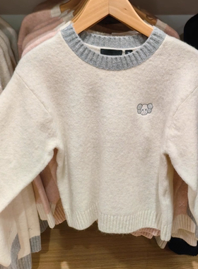 外贸原单 童装KAWS souffle yarn舒芙蕾圆领针织衫长袖毛衣478143