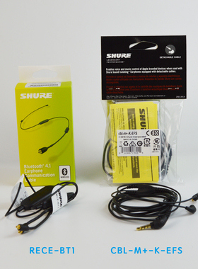 舒尔蓝牙rmce-bt1 se535原装耳机线升级线bt2MMCX带麦苹果线控LTG