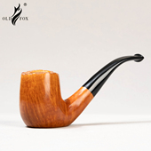 老狐狸光面手工烟斗西班牙进口石楠木3mm烟道坎伯兰烟嘴桌面斗