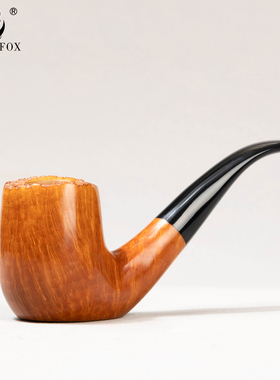 老狐狸光面手工烟斗西班牙进口石楠木3mm烟道坎伯兰烟嘴桌面斗