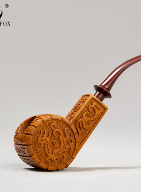 老狐狸精品设计师款手工烟斗西班牙进口石楠木3mm烟道坎伯兰烟嘴