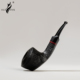 老狐狸经典 黑色牛头手工烟斗西班牙进口石楠木3mm烟道烟嘴