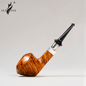 老狐狸一物一拍精品桌面实木烟斗进口石楠木3mm烟道坎伯兰烟嘴