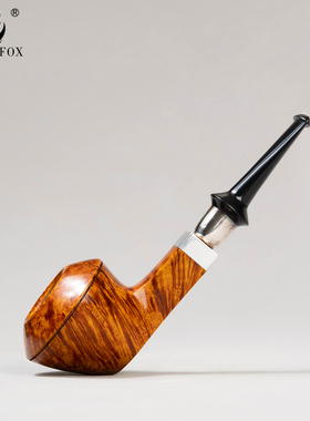 老狐狸一物一拍精品桌面实木烟斗进口石楠木3mm烟道坎伯兰烟嘴