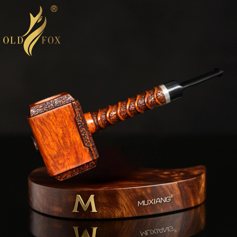 男士石楠木烟斗自由式雷神之锤雕刻烟斗实木传统老式过滤专用烟具