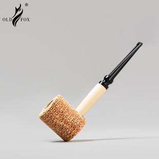 OLD FOX老狐狸烟斗玉米斗待客新手一次性过滤烟斗入门玉米芯烟斗