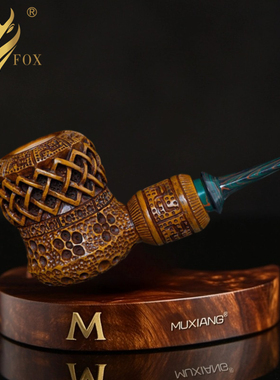 进口石楠木烟斗手工雕刻花篮空腔斗传统老式过滤专用烟具烟斗男士