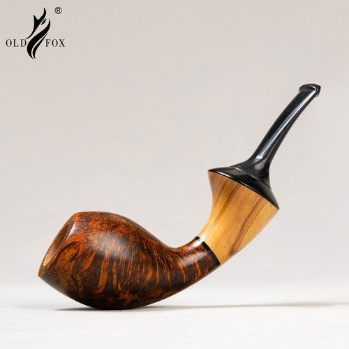 精品手工实木烟斗西班牙石楠木3mm过滤烟道黄杨木环坎伯兰烟嘴