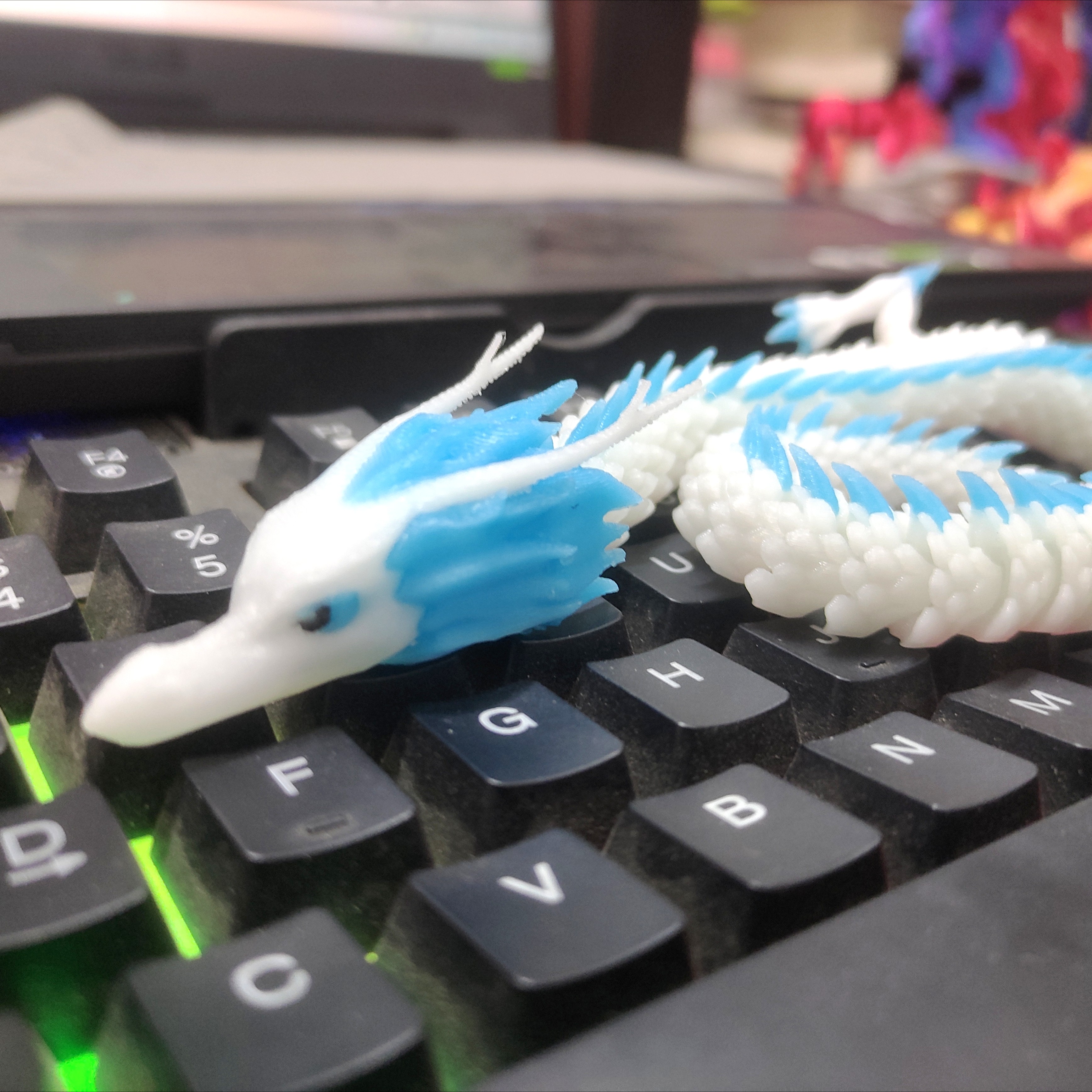 3d打印哪吒闹海敖丙龙形态龙王夜光手办室内摆件玩具儿童生日礼物