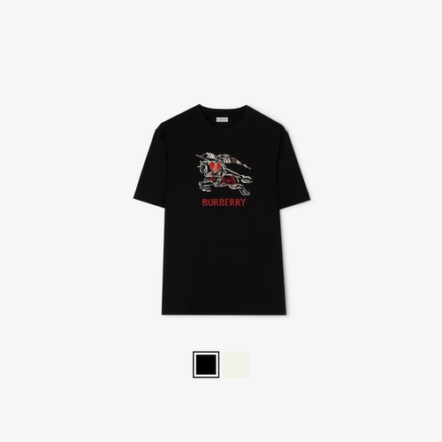 骑士徽标棉质T恤衫BURBERRY