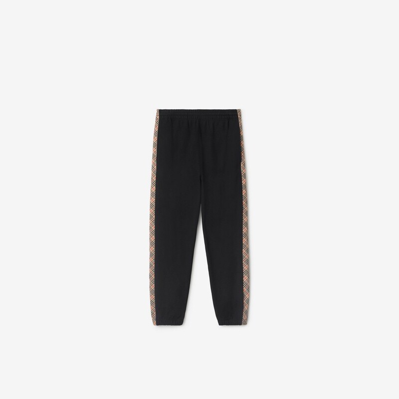 【24期免息】BURBERRY男装 格纹装饰棉质慢跑裤 81107911