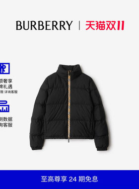 格纹装饰羽绒服BURBERRY