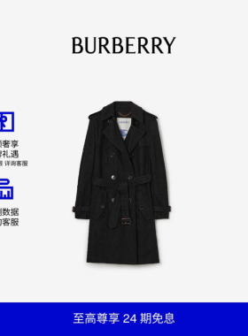 【新款】BURBERRY女装 中长款佩斯利蕾丝Foxfield Trench风衣