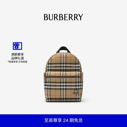 儿童格纹双肩包BURBERRY