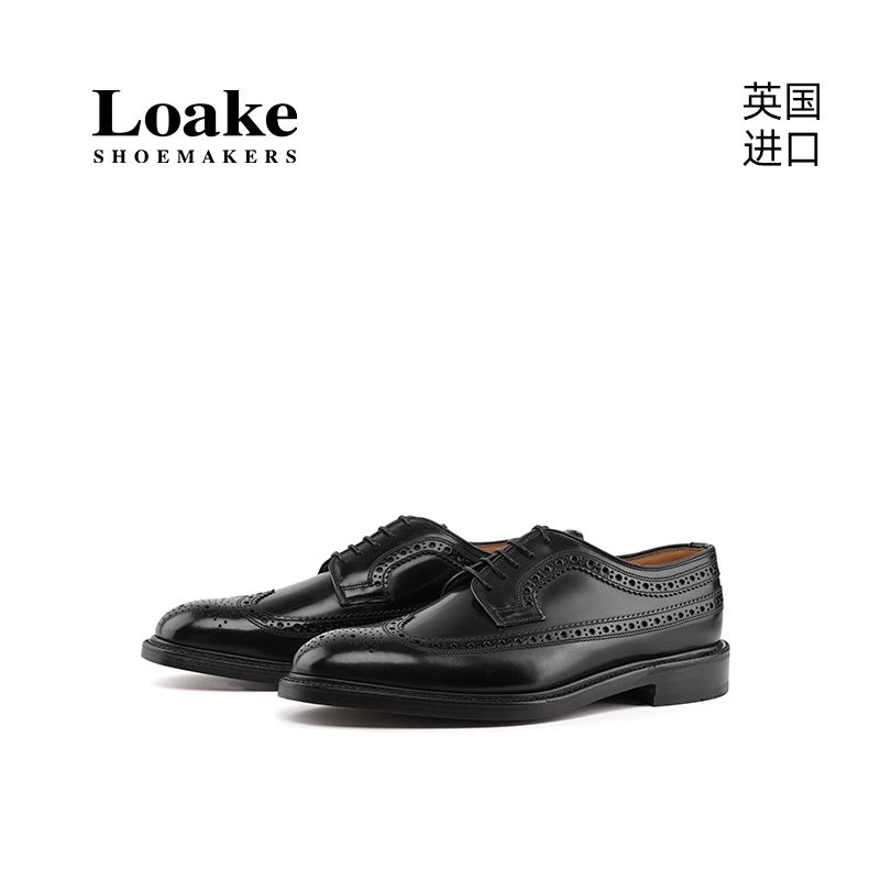 Loake英国进口手工德比鞋布洛克雕花固特异工艺皮鞋男士婚鞋Royal