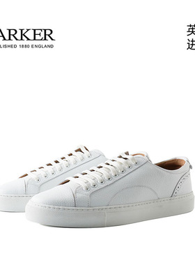 Barker时尚休闲皮鞋英伦小白鞋手工牛皮百搭男士运动休闲板鞋Bert