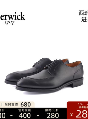 BERWICK西班牙进口牛皮手工商务正装德比男士正装皮鞋婚鞋 ZA3566