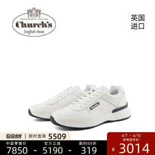 运动休闲鞋 微瑕 CH873 牛皮男士 百搭小白鞋 Church s英国进口时尚