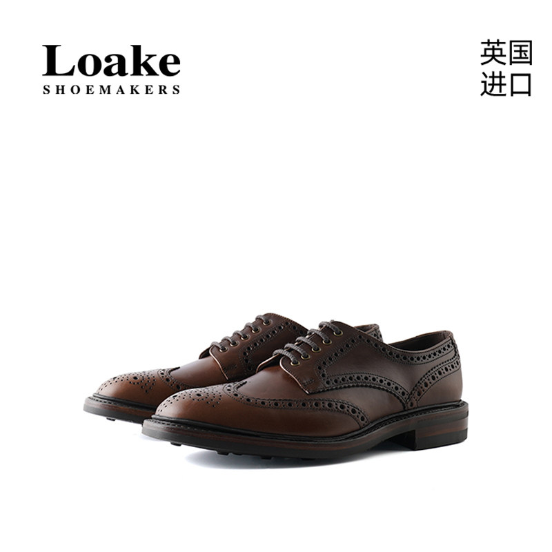 Loake英国进口布洛克雕花手工固特异德比商务男皮鞋1880 Chester