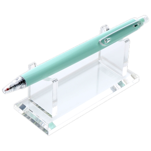 三锐桌面笔架透明水晶感笔托创意简约展示架办公文具加厚亚克力支架桌面笔座书写工具架练字钢笔收纳架摆件架